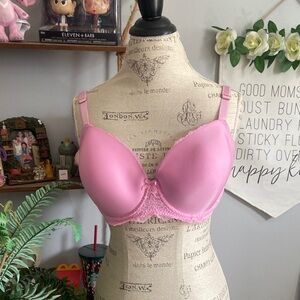 Victoria's Secret 36DDD Dream Angels Convertible Pink Smooth Lace-Trim Bra
